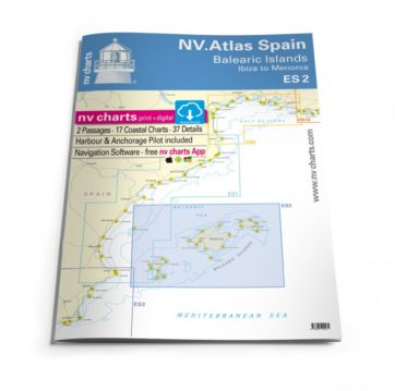 Pack de cartas NV Charts Atlas España ES2 - Islas Baleares-Ibiza a Menorca