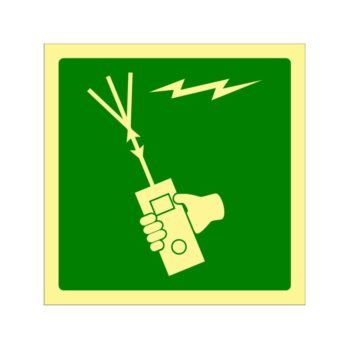Señalización Salvamento OMI - PVC rígido Fotoluminiscente---Radio portátil