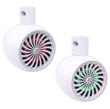 Altavoces  ‘RGB MARINE’ 200w, Ø: 23 cm-(par)–LEDs multicolor