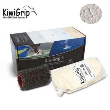 Pintura antideslizante KiwiGrip, blanco, con rodillo--1ó 4 lts