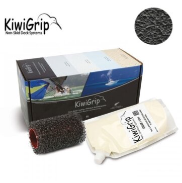 Pintura antideslizante KiwiGrip, negro, con rodillo--1ó 4 lts