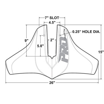 Aleta Estabilizadora StingRay-- Pro1  – (40 a 300 HP)–(2 taladros) - Imagen 4