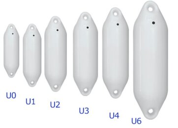 Defensa OCEAN–Serie U– Largo: 35-40-50-55-65-75 cm - Imagen 2